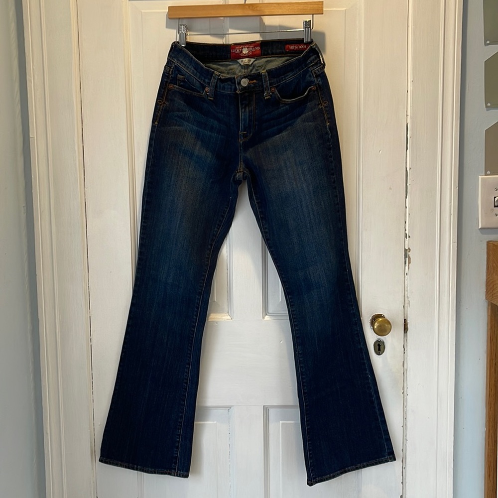 Lucky Brand Sofia Bootcut Jeans 8/29 Regular Dark Blue denim
